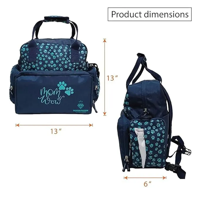26 Litres Polyester Adjustable Strap Baby Diaper Nappy Changing | Mother Handbag | Maternity Backpack (Blue)