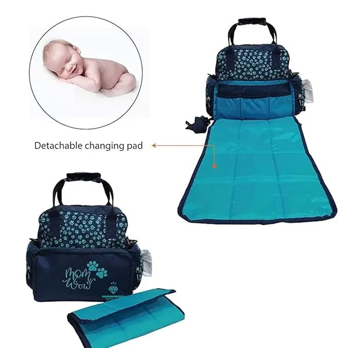 26 Litres Polyester Adjustable Strap Baby Diaper Nappy Changing | Mother Handbag | Maternity Backpack (Blue)