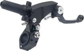 7/8" 22mm Universal Motorcycle Aluminum 360  Alloy Foldable Clutch Handle Motorcycle Clutch Handle with Mounting Seat for Motorcycle Street Sport Dirt Pit Mini Bikes Scooter ATV (Black)