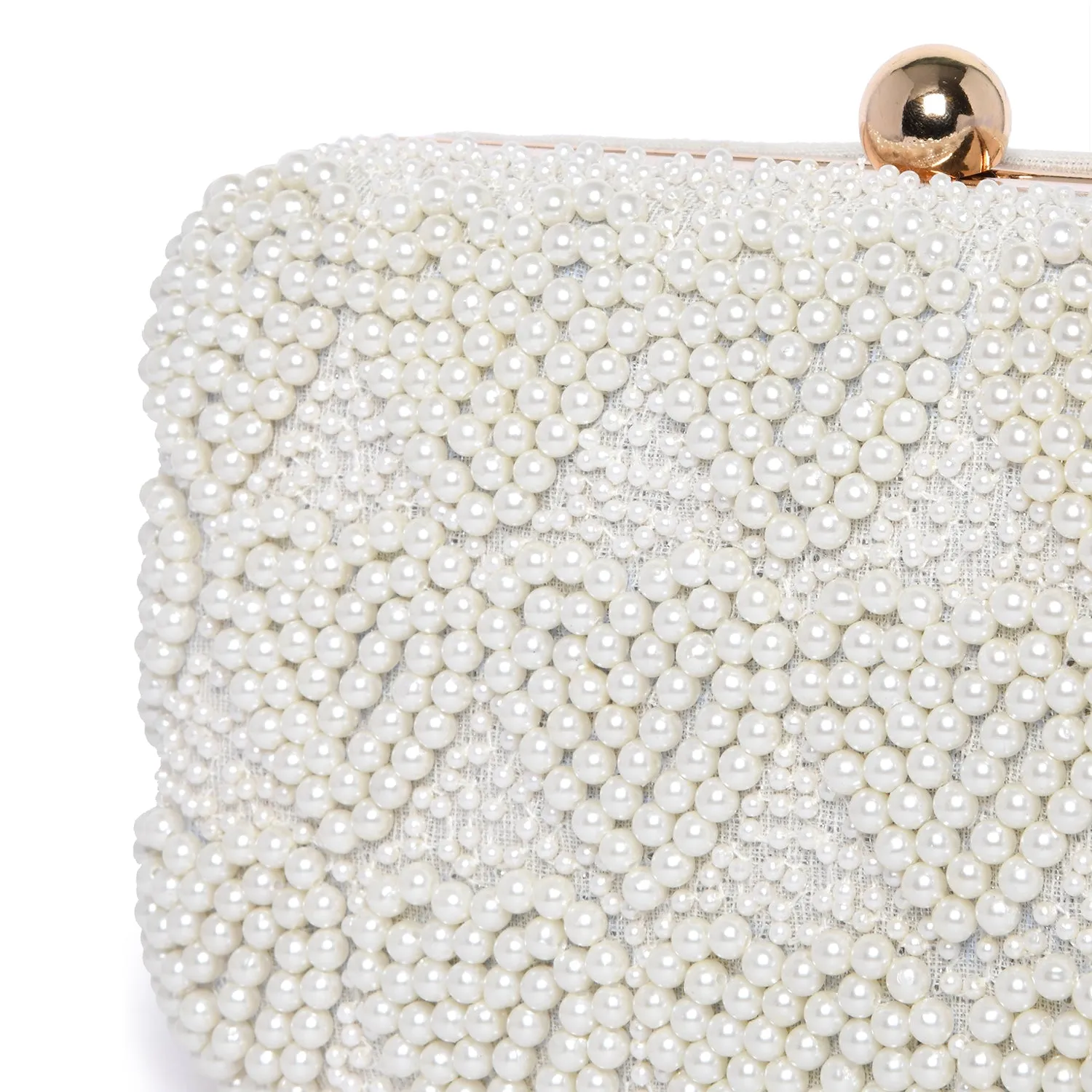 Accessorize London Women's Hand Beaded Heart Encrusted Hardcase Party Clutch