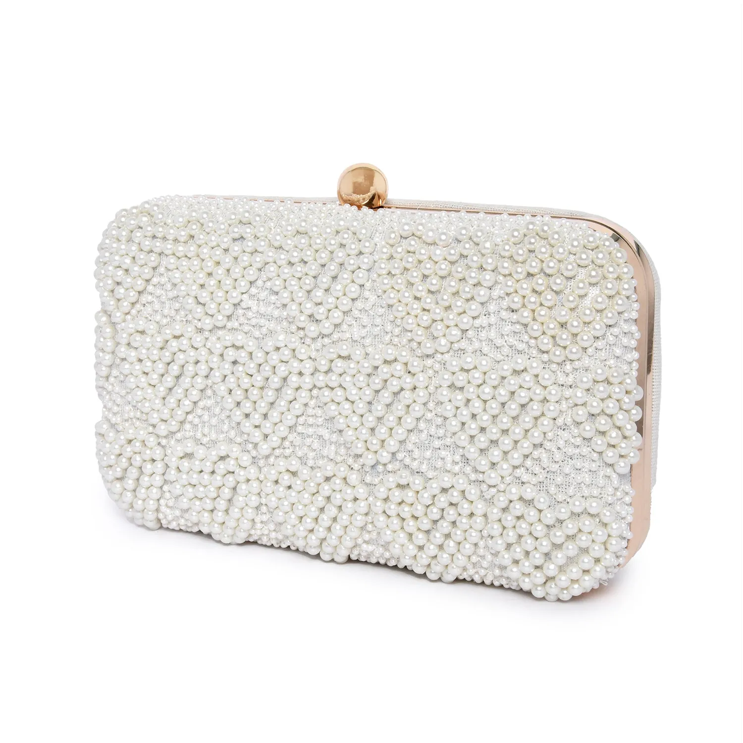 Accessorize London Women's Hand Beaded Heart Encrusted Hardcase Party Clutch