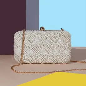 Accessorize London Women's Hand Beaded Heart Encrusted Hardcase Party Clutch