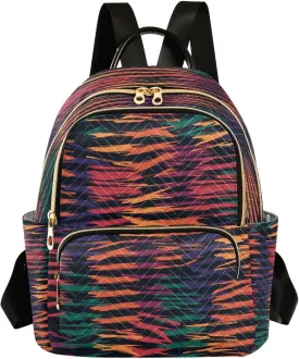 ALAZA Colorful Camouflage Women Backpack Purse Ladies Fashion Shoulder Bag Daypack Travel Bag 10L