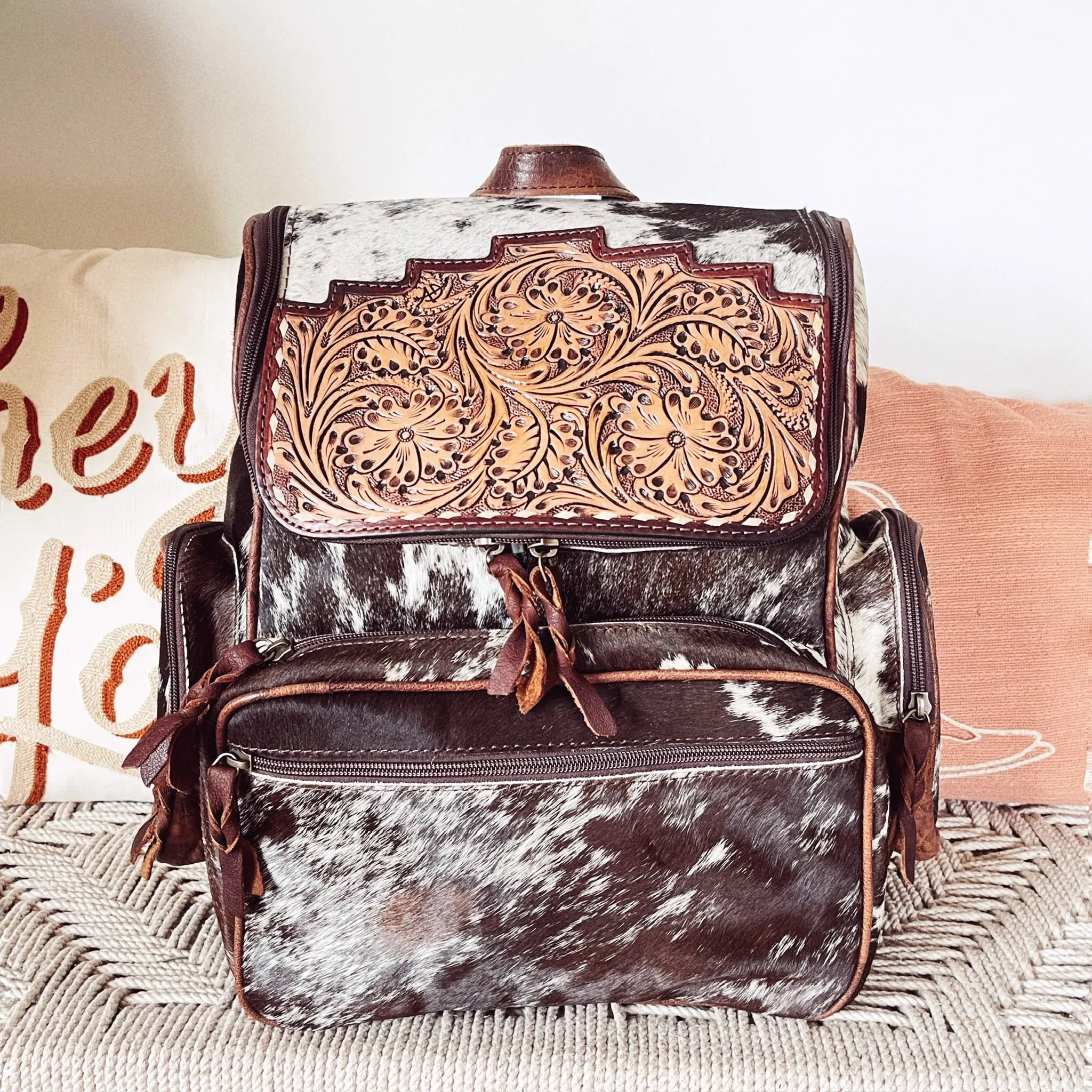 Ash Creek Western Leather Backpack