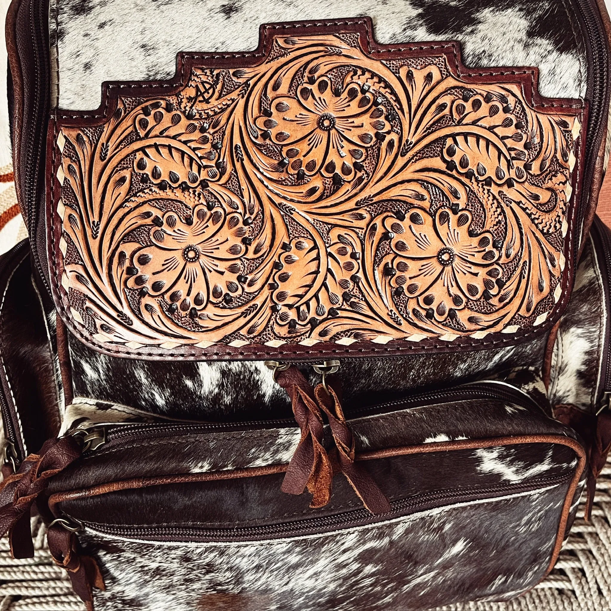 Ash Creek Western Leather Backpack