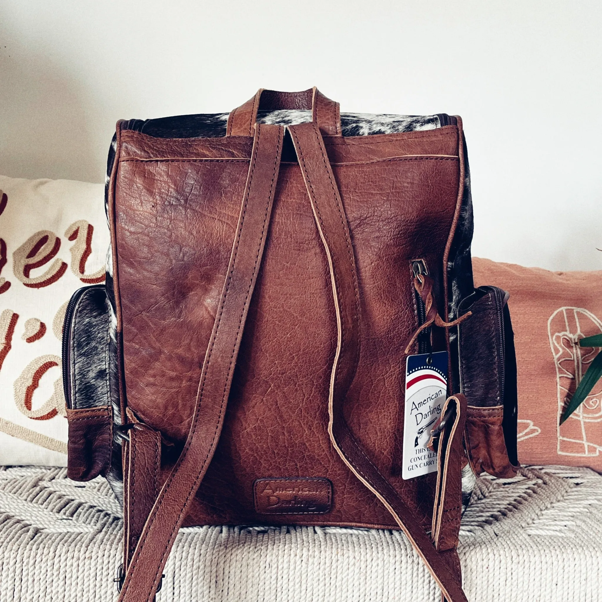 Ash Creek Western Leather Backpack