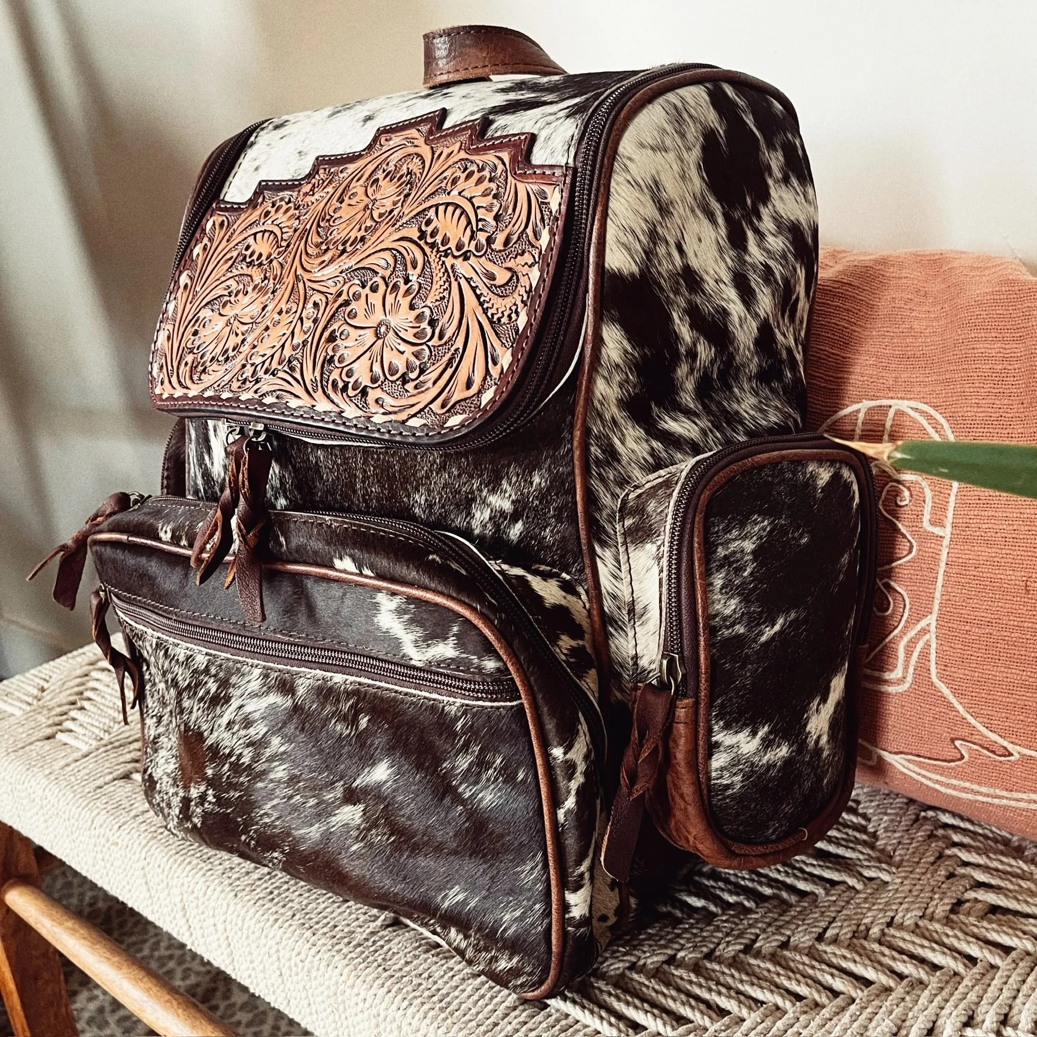 Ash Creek Western Leather Backpack