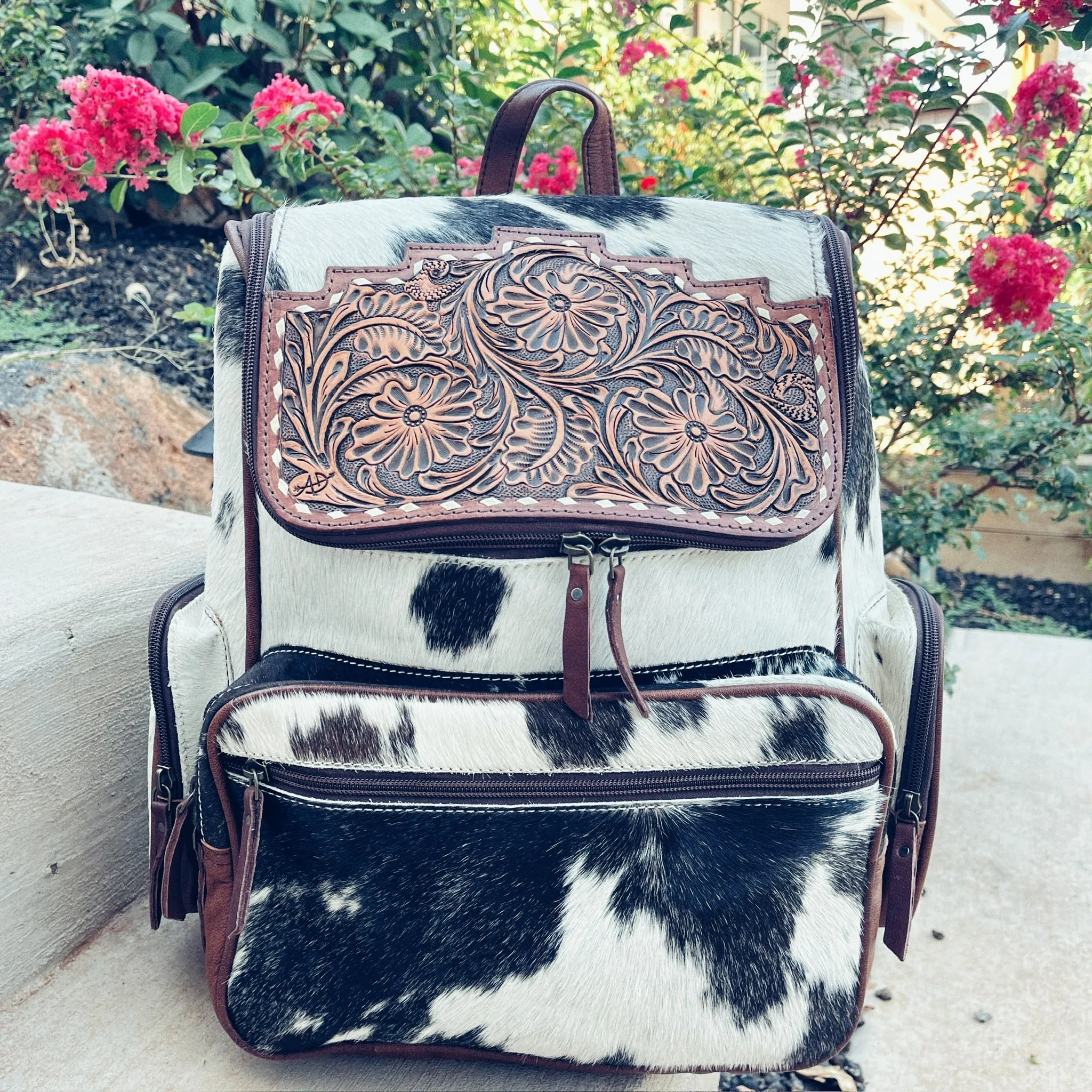 Ash Creek Western Leather Backpack