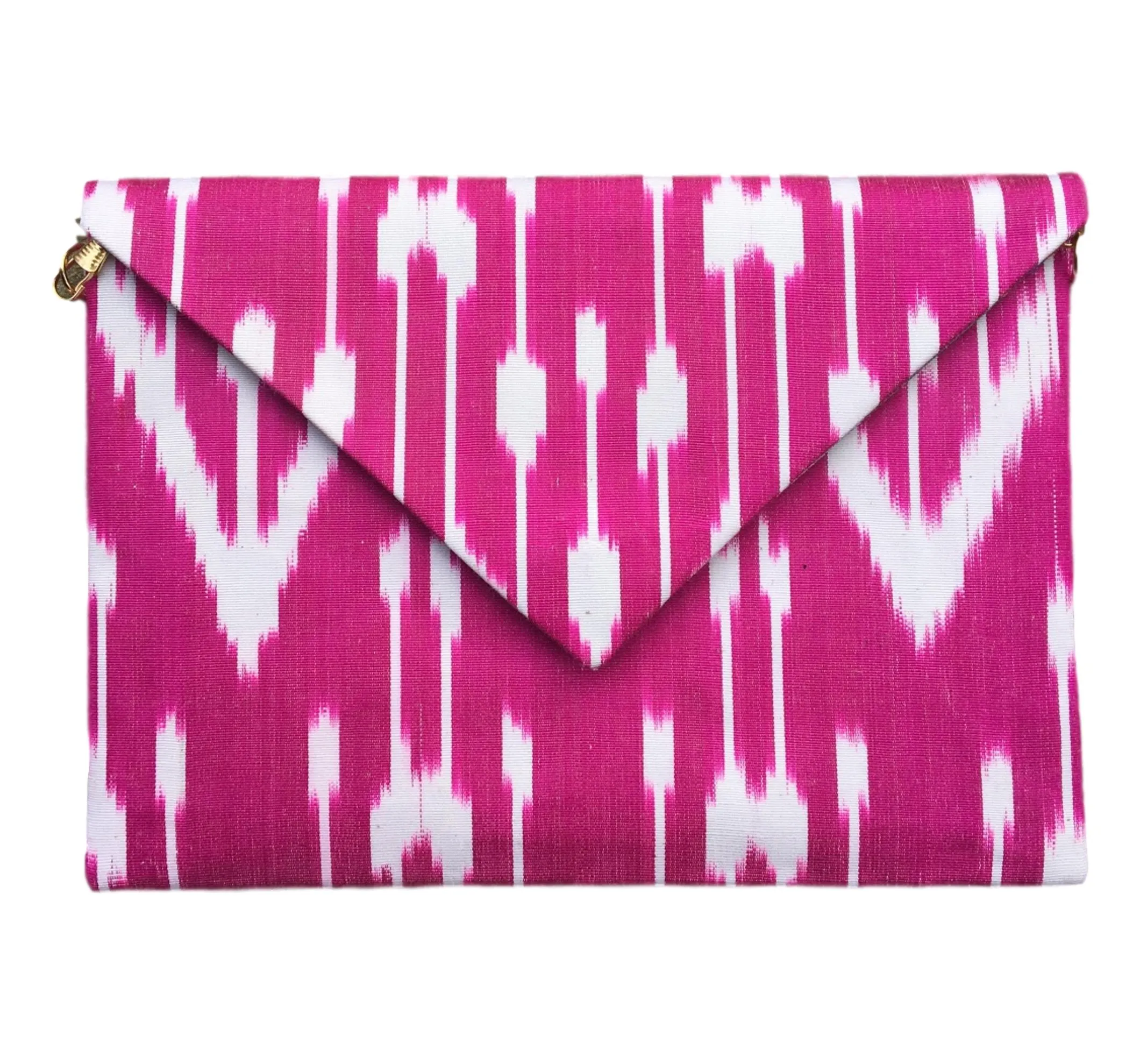 Basques Silk Ikat Envelope Clutch, Large