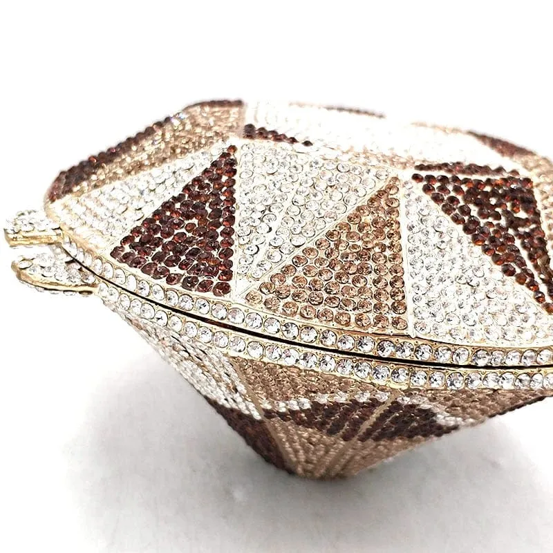 Big Diamond Crystal CZ Clutch Bridal Wedding Evening Bag