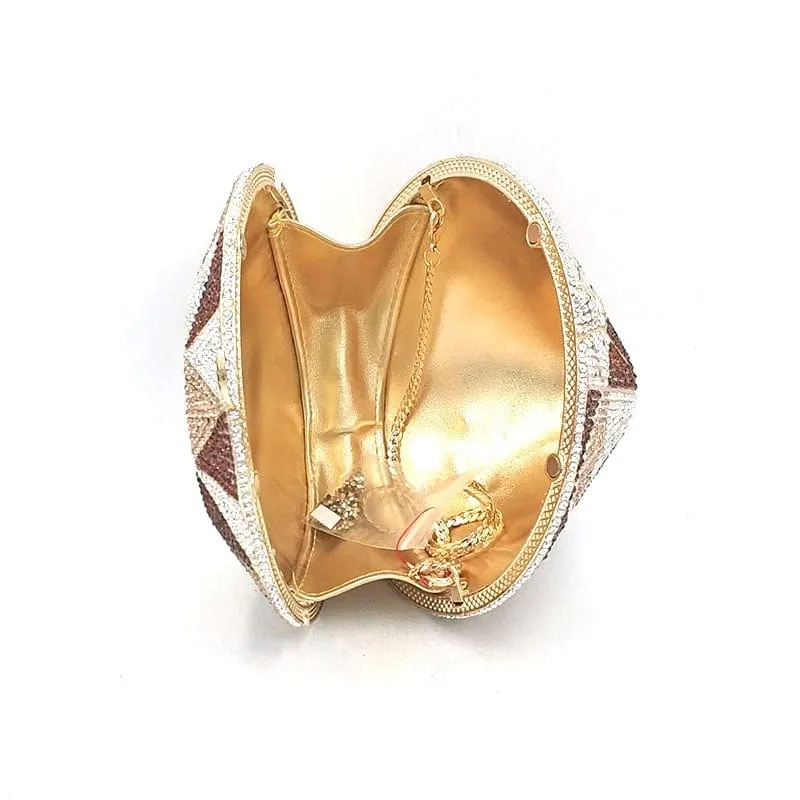 Big Diamond Crystal CZ Clutch Bridal Wedding Evening Bag