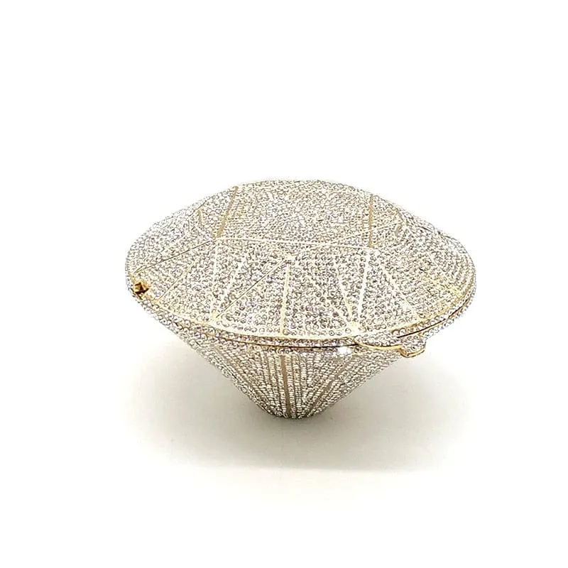Big Diamond Crystal CZ Clutch Bridal Wedding Evening Bag