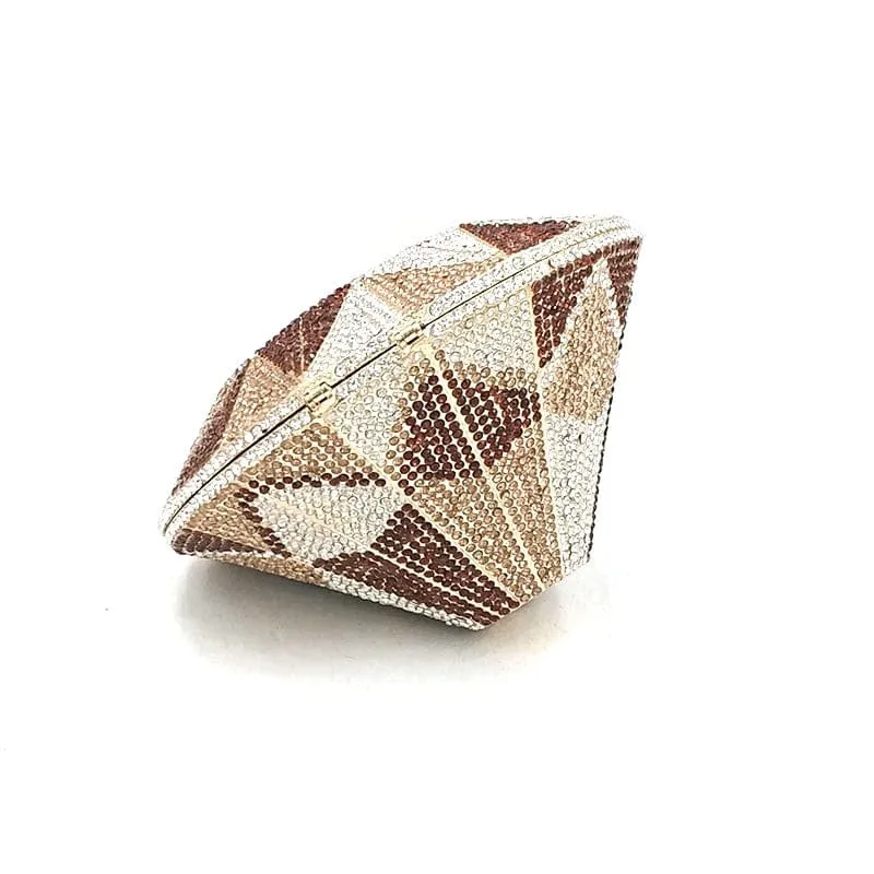 Big Diamond Crystal CZ Clutch Bridal Wedding Evening Bag