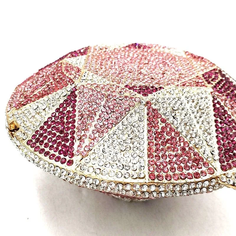 Big Diamond Crystal CZ Clutch Bridal Wedding Evening Bag