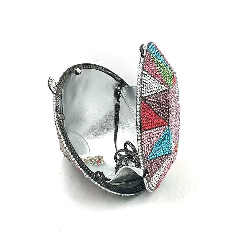 Big Diamond Crystal CZ Clutch Bridal Wedding Evening Bag