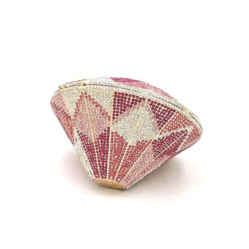 Big Diamond Crystal CZ Clutch Bridal Wedding Evening Bag