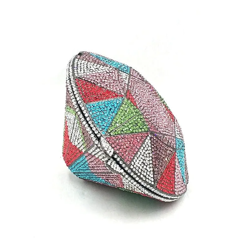 Big Diamond Crystal CZ Clutch Bridal Wedding Evening Bag
