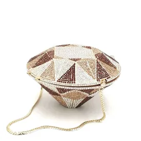 Big Diamond Crystal CZ Clutch Bridal Wedding Evening Bag