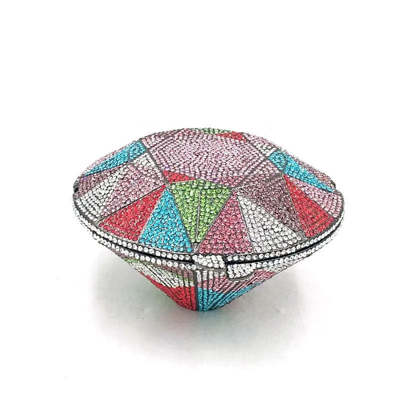 Big Diamond Crystal CZ Clutch Bridal Wedding Evening Bag