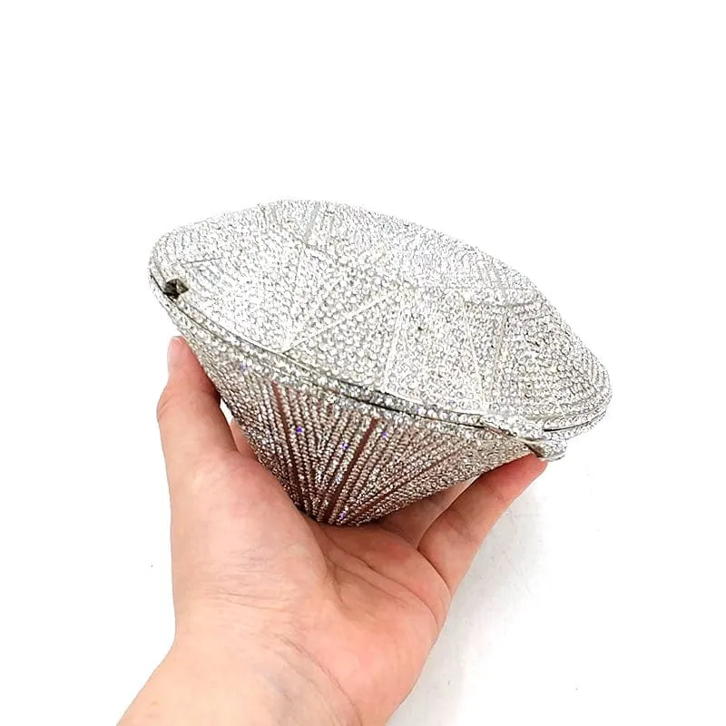 Big Diamond Crystal CZ Clutch Bridal Wedding Evening Bag