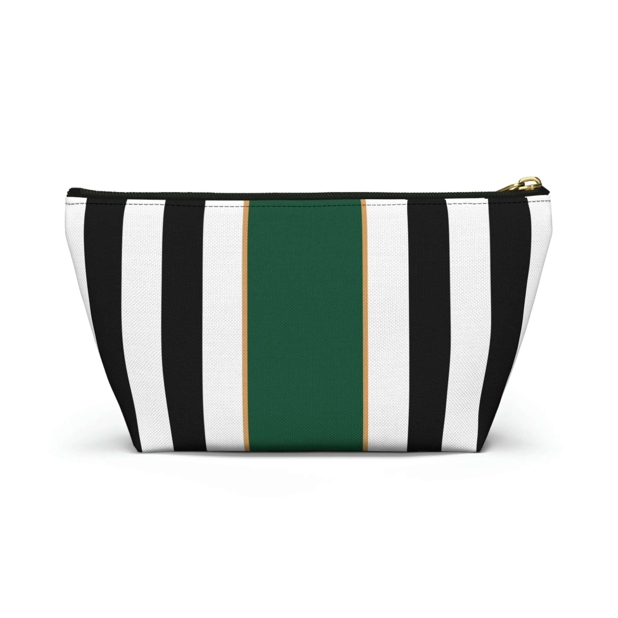 Black & White Stripe Travel Pouch (Customization Available)
