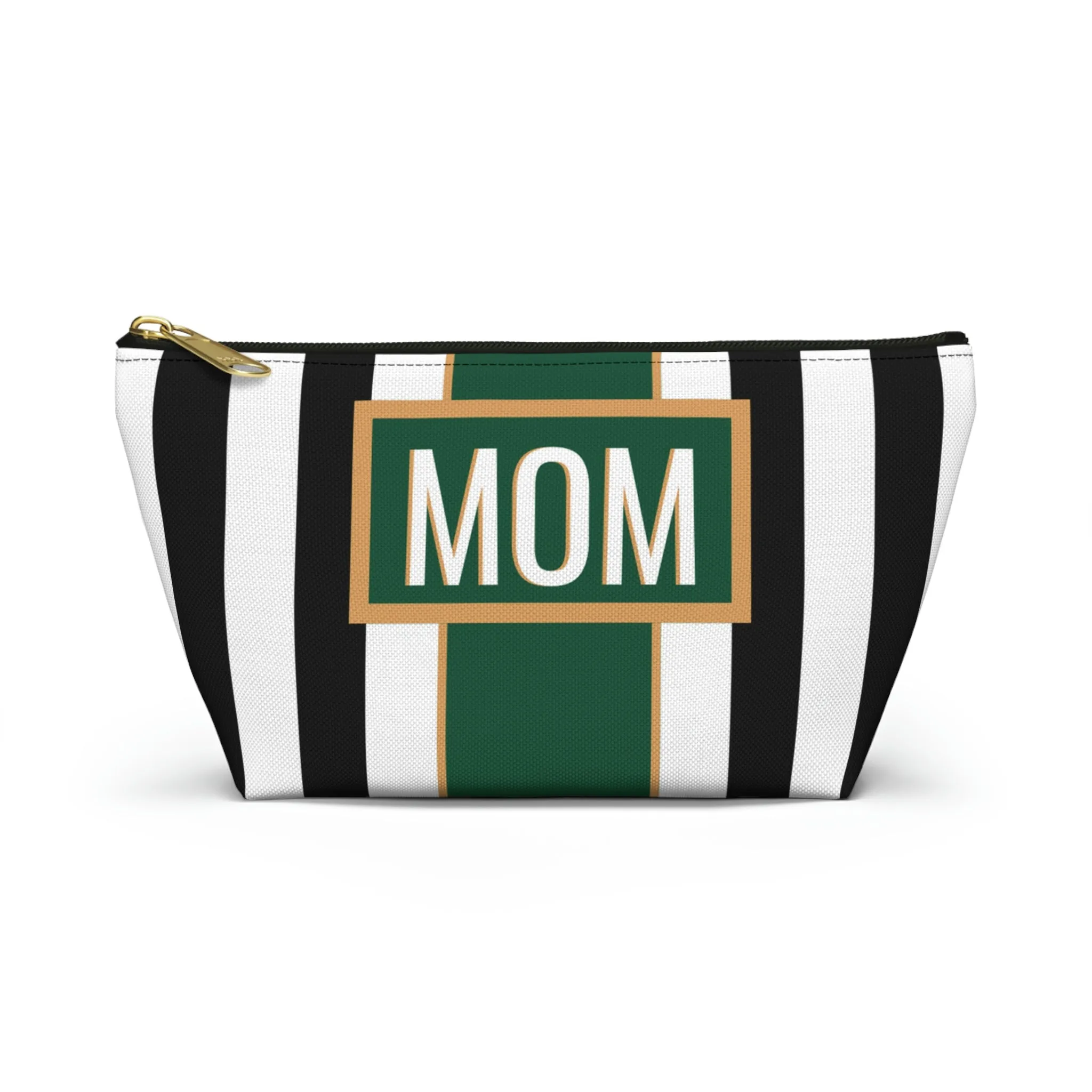 Black & White Stripe Travel Pouch (Customization Available)