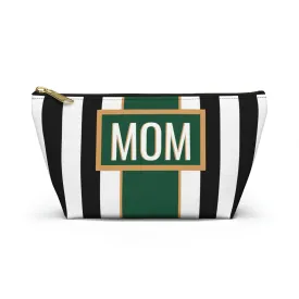 Black & White Stripe Travel Pouch (Customization Available)