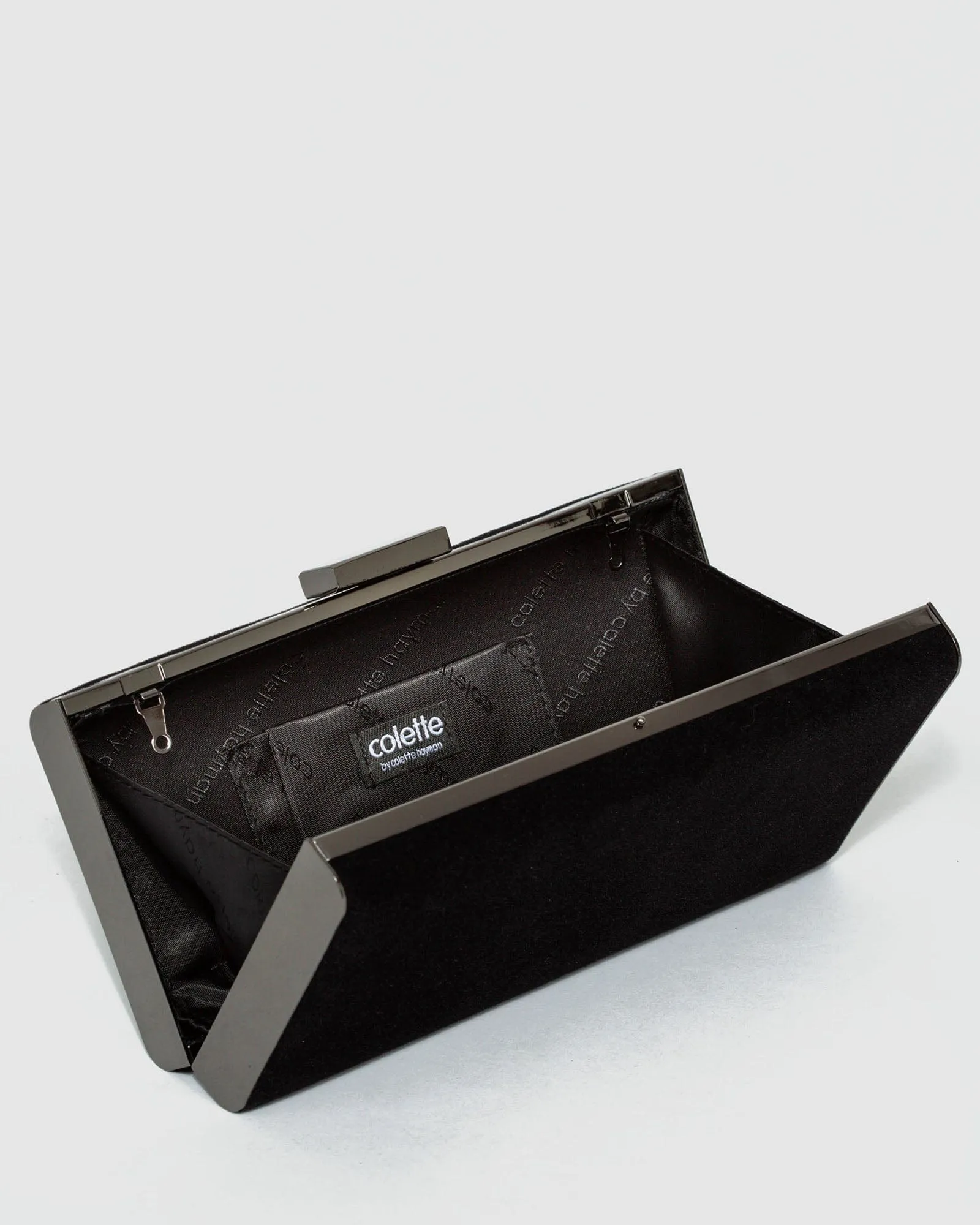 Black Dafne Hardcase Clutch Bag