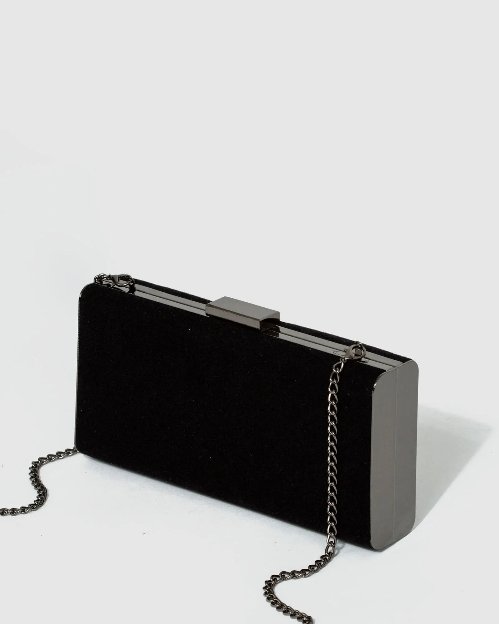 Black Dafne Hardcase Clutch Bag