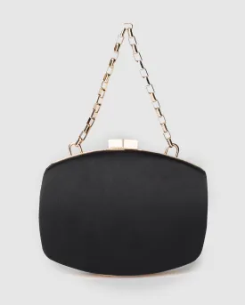 Black Eden Chain Hardcase Clutch Bag