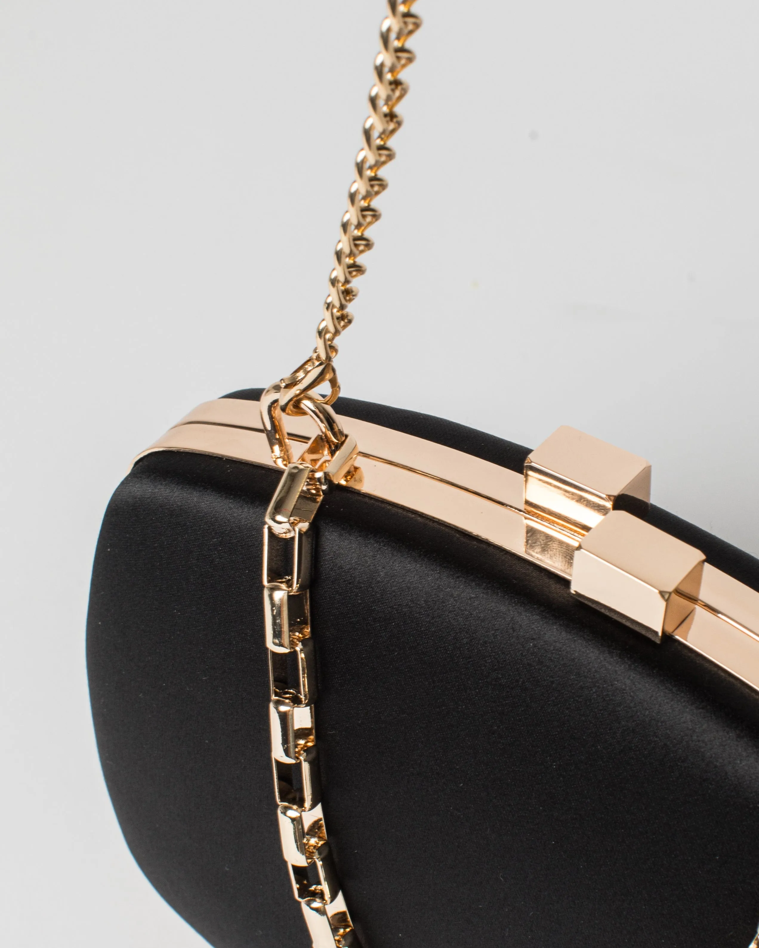 Black Eden Chain Hardcase Clutch Bag