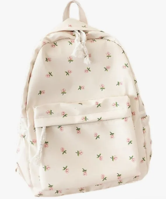 Blossom Bliss; Rose-Inspired Floral Backpack