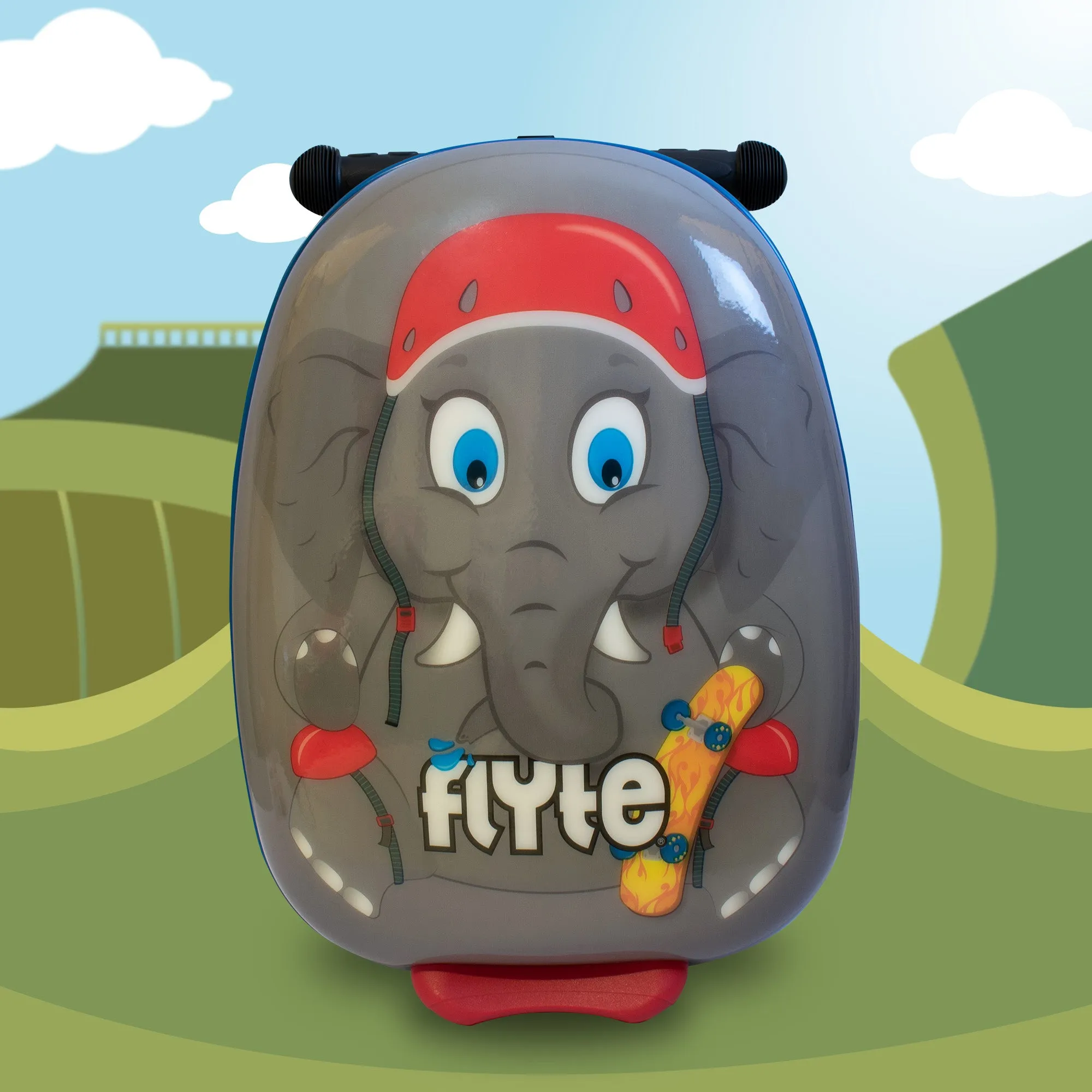 BUY 1 GET 1 FREE! Zinc Flyte Eddie the Elephant Scooter Suitcase - Children's Luggage