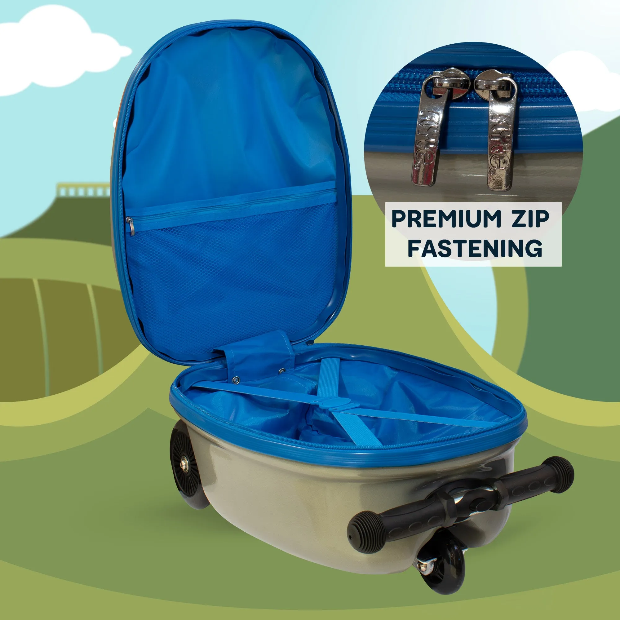 BUY 1 GET 1 FREE! Zinc Flyte Eddie the Elephant Scooter Suitcase - Children's Luggage