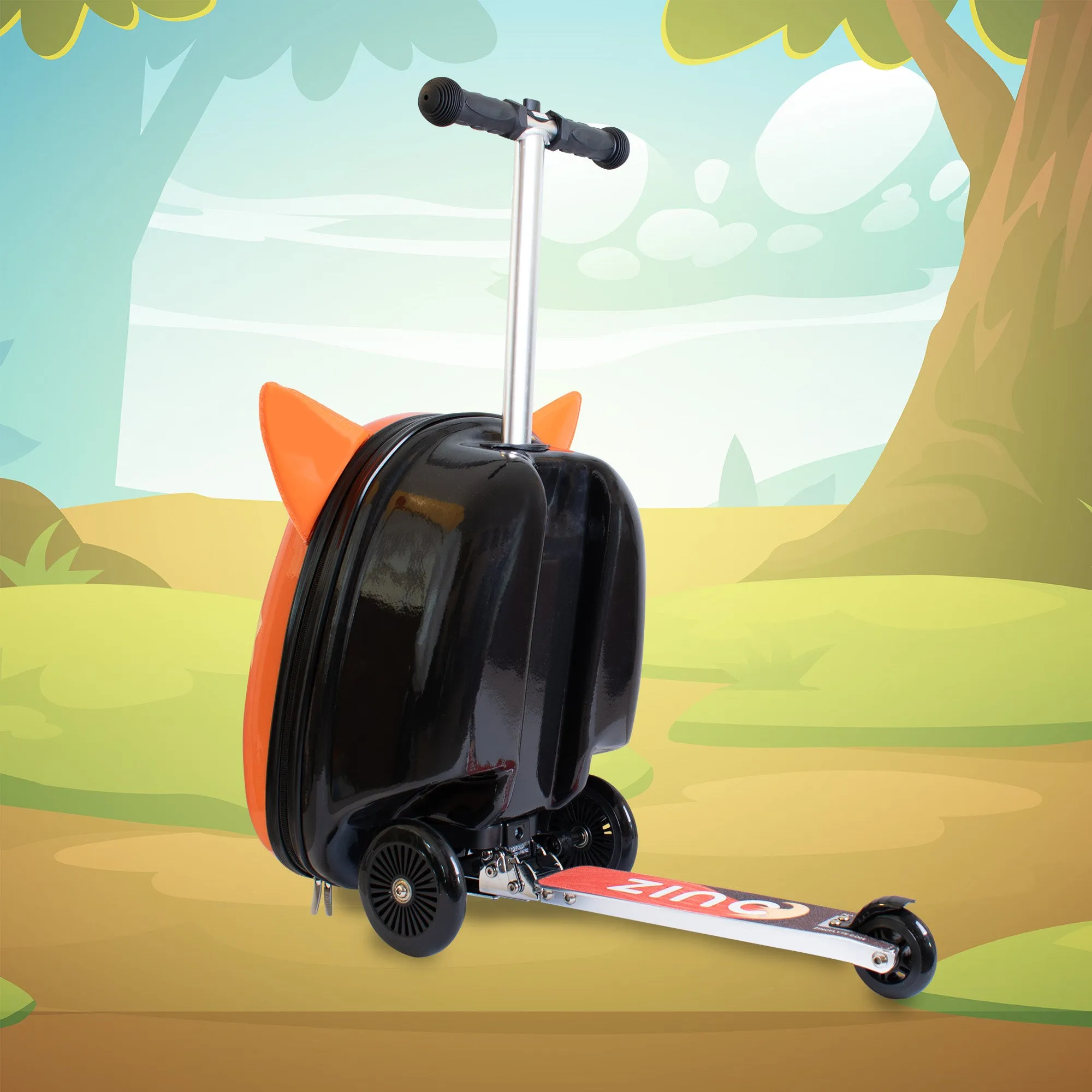 BUY 1 GET 1 FREE! Zinc Flyte Frazer the Fox Scooter Suitcase