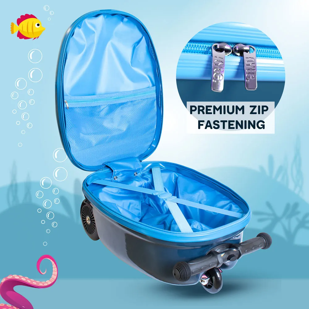 BUY 1 GET 1 FREE! Zinc Flyte Stormy the Shark Scooter Suitcase