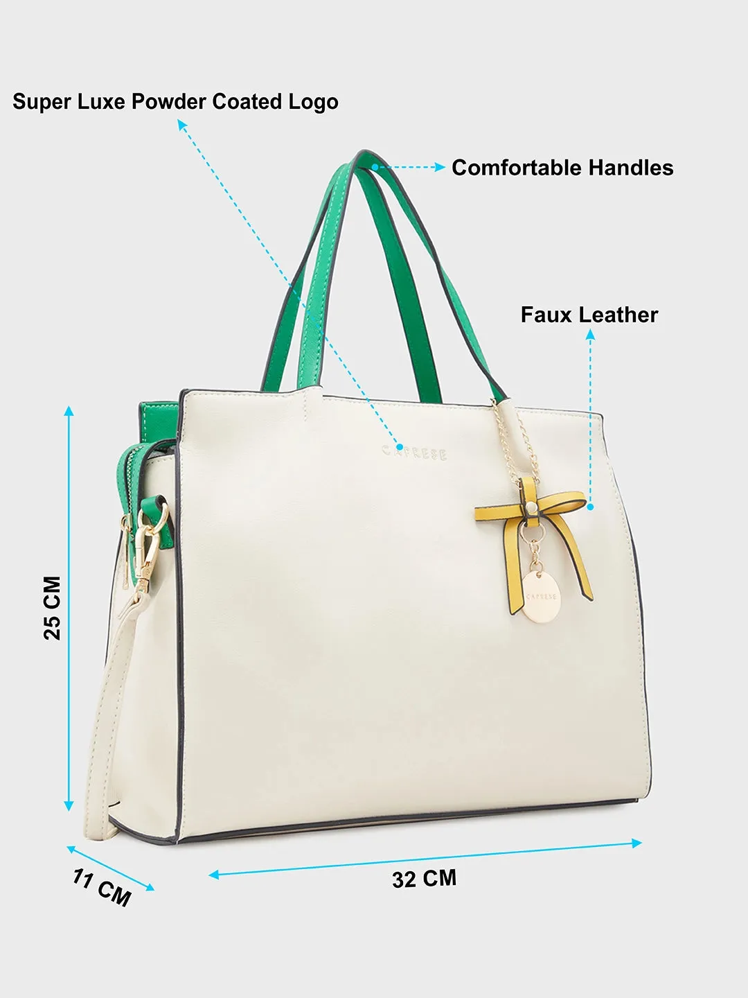 Caprese Tiera Satchel Large Cream