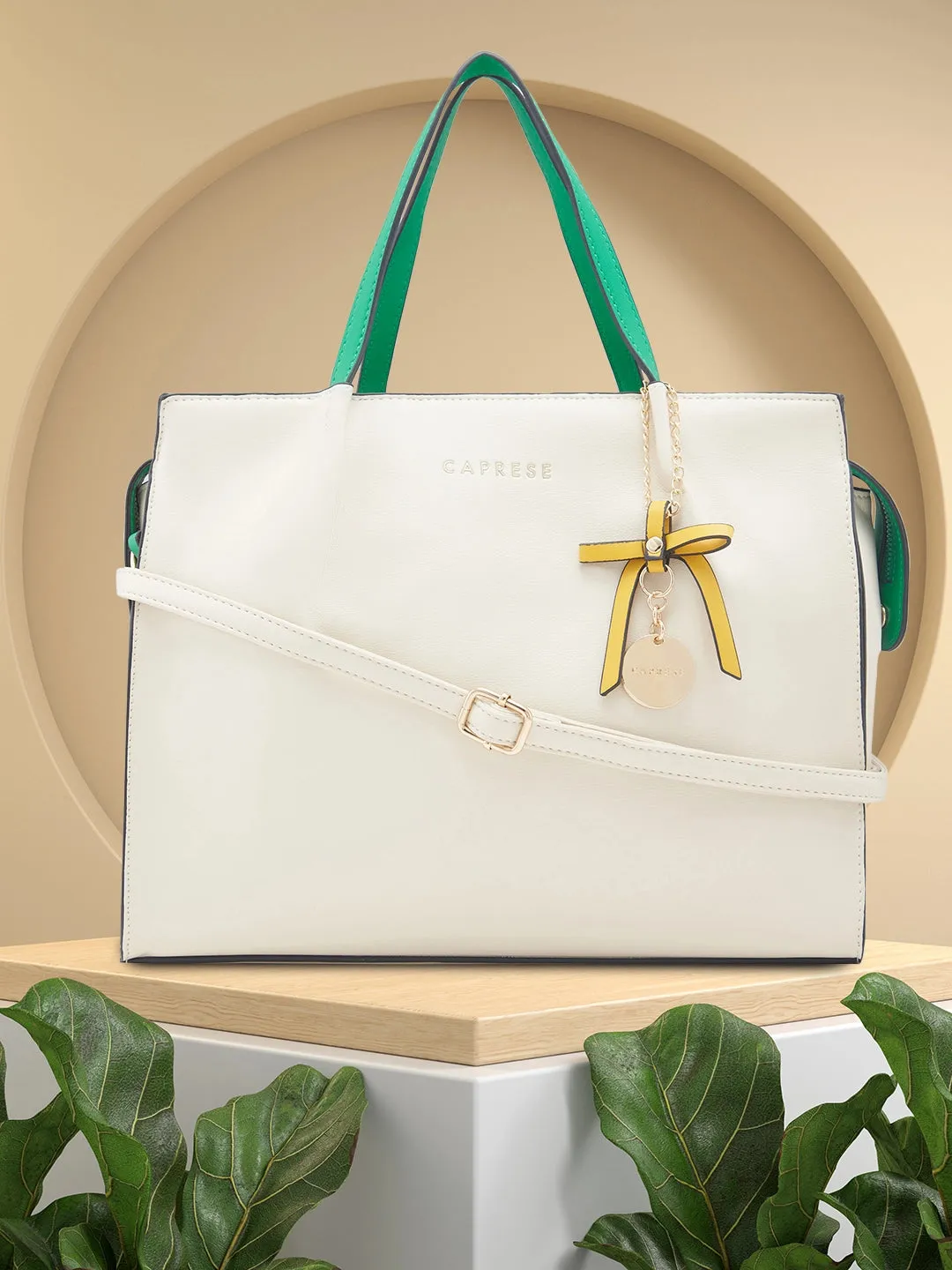 Caprese Tiera Satchel Large Cream