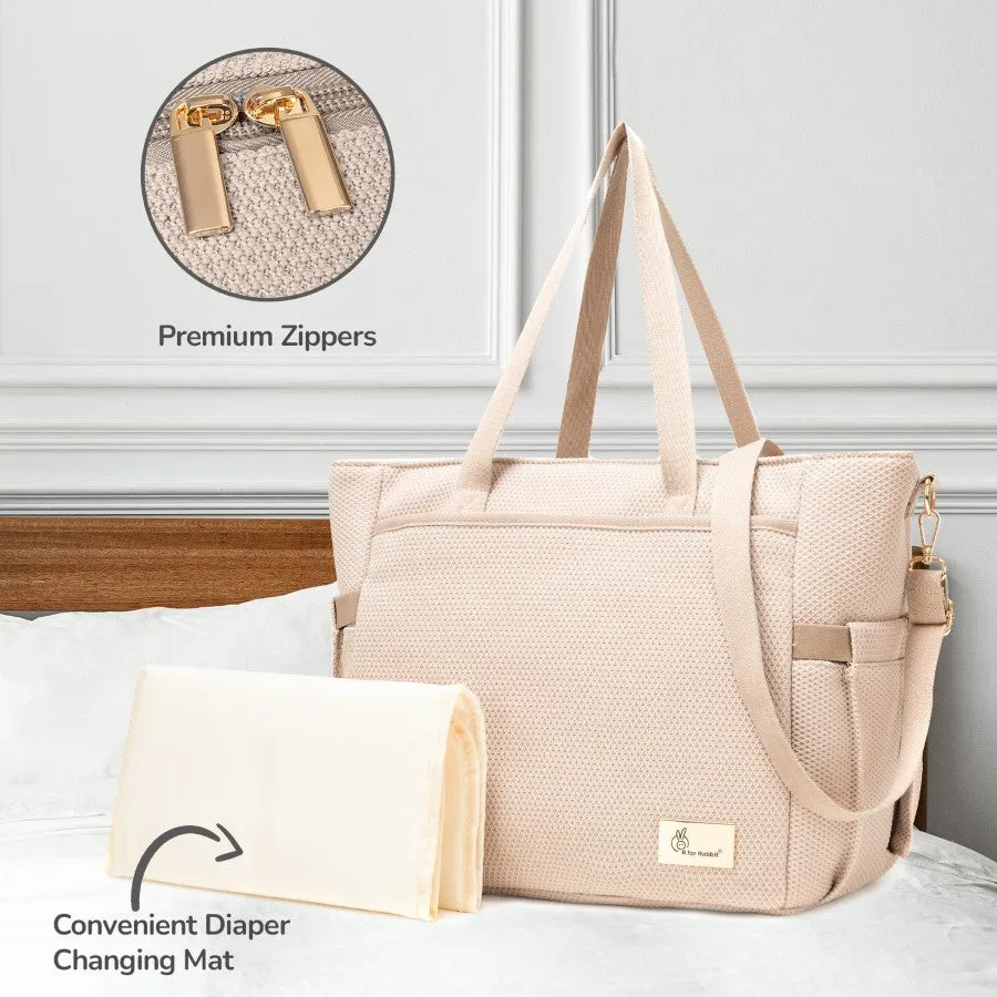 Caramello Tote Multi Purpose Diaper Bag With Spacious Storage