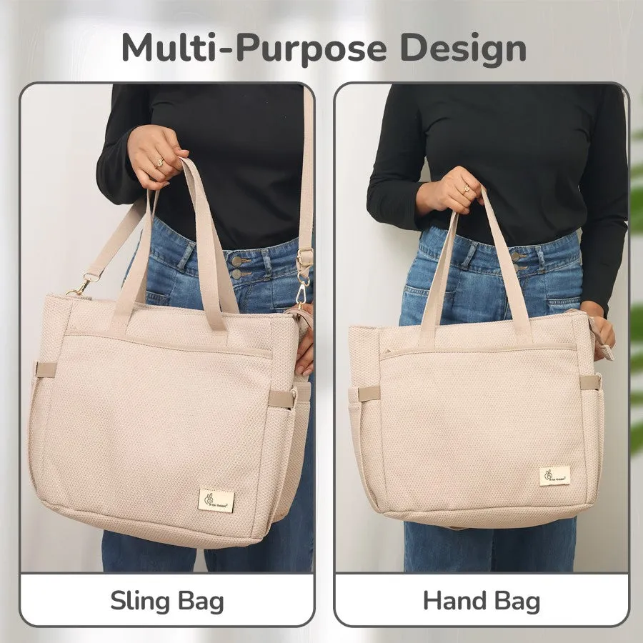 Caramello Tote Multi Purpose Diaper Bag With Spacious Storage
