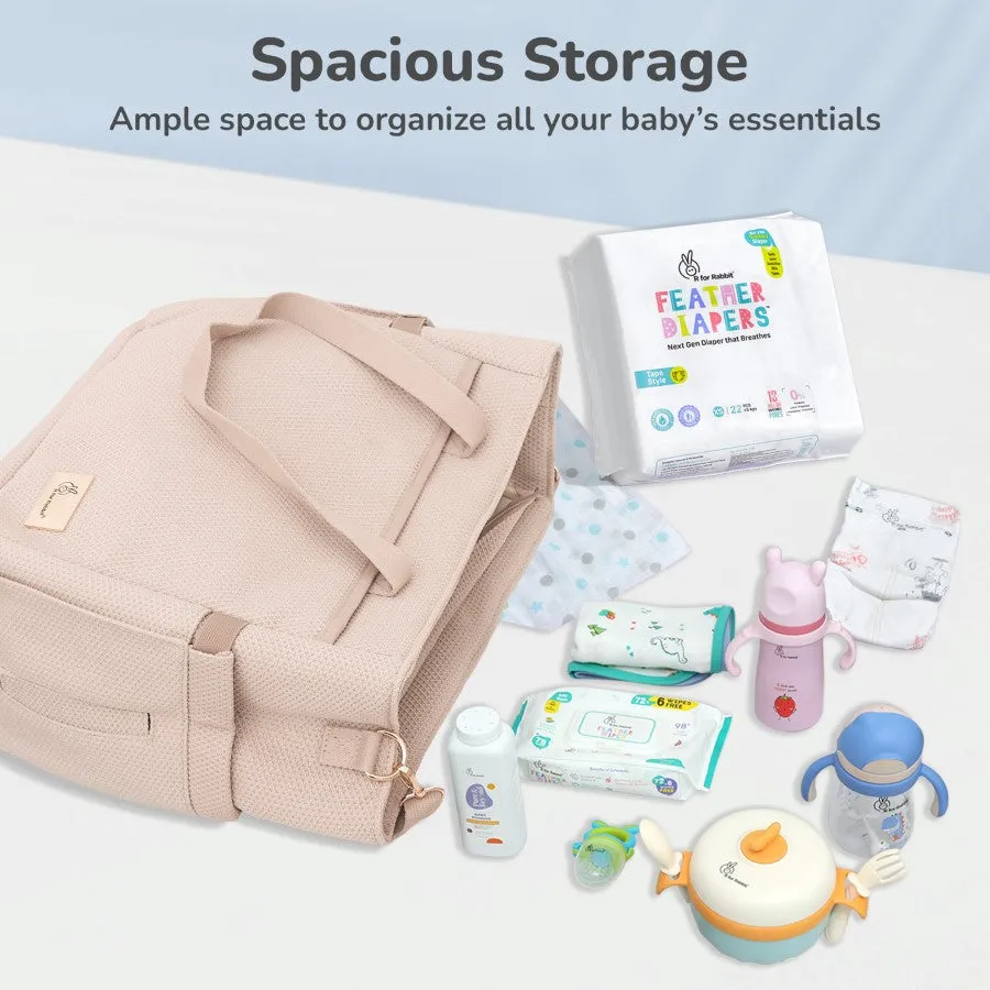 Caramello Tote Multi Purpose Diaper Bag With Spacious Storage