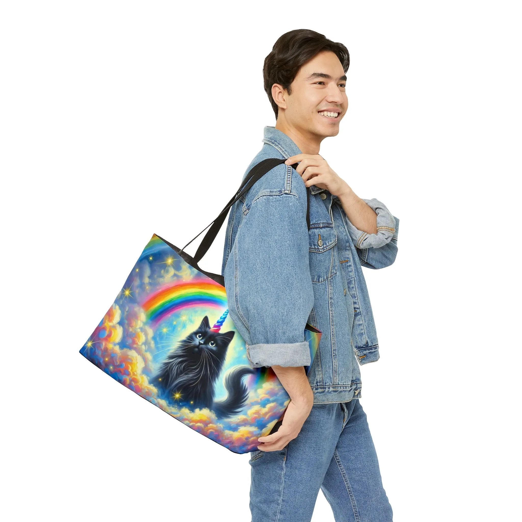 Caticorn in the Clouds - Cat Unicorn Rainbow - Weekender Tote Bag