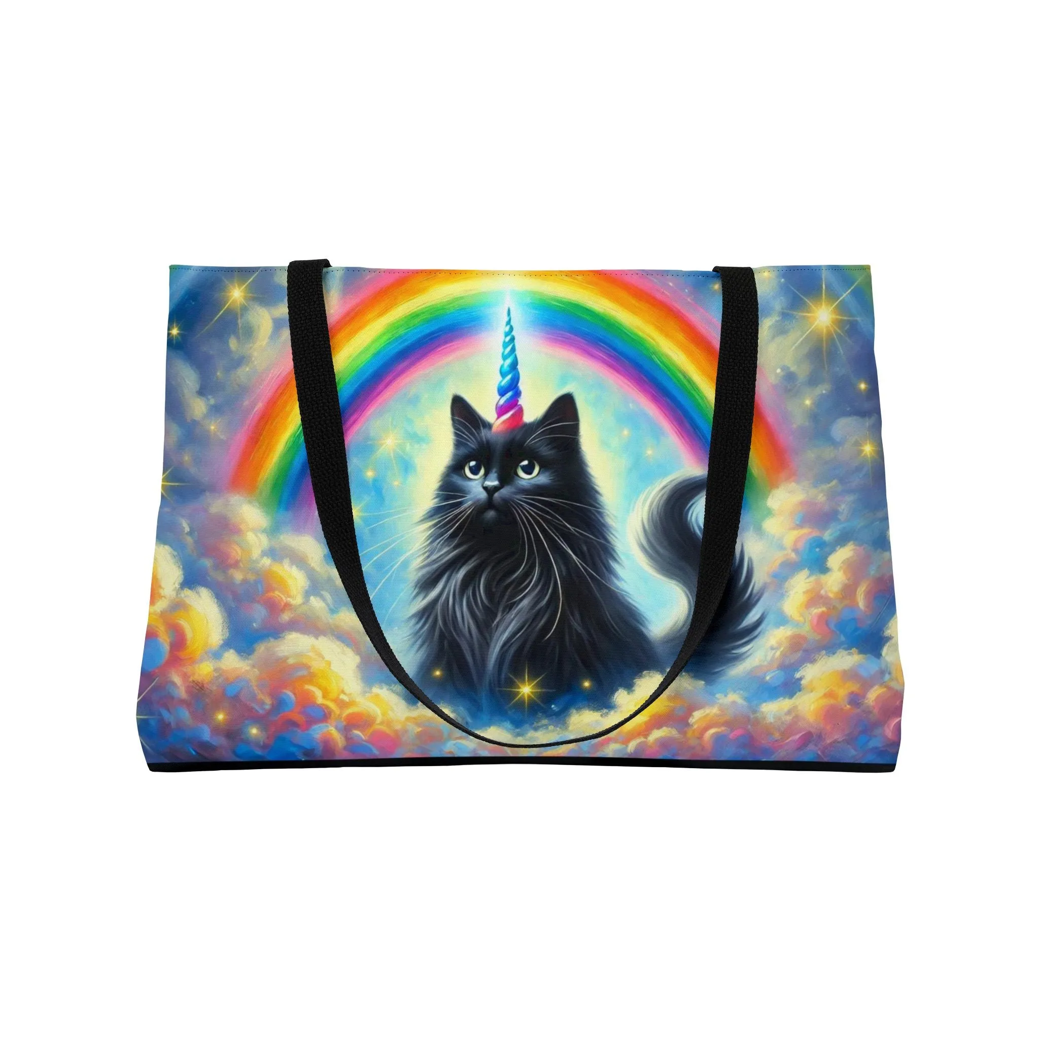 Caticorn in the Clouds - Cat Unicorn Rainbow - Weekender Tote Bag