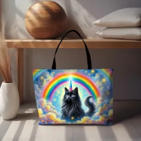 Caticorn in the Clouds - Cat Unicorn Rainbow - Weekender Tote Bag