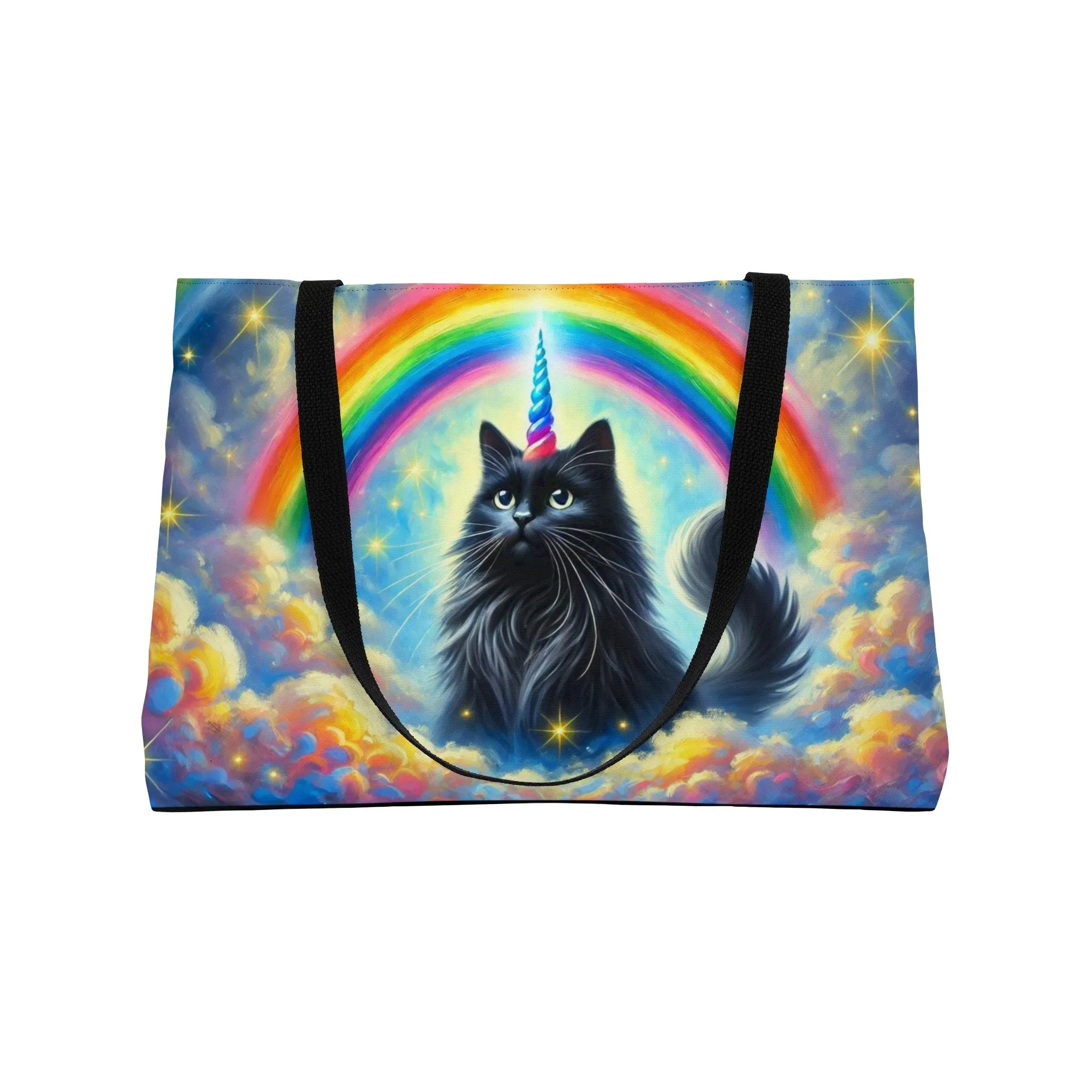 Caticorn in the Clouds - Cat Unicorn Rainbow - Weekender Tote Bag