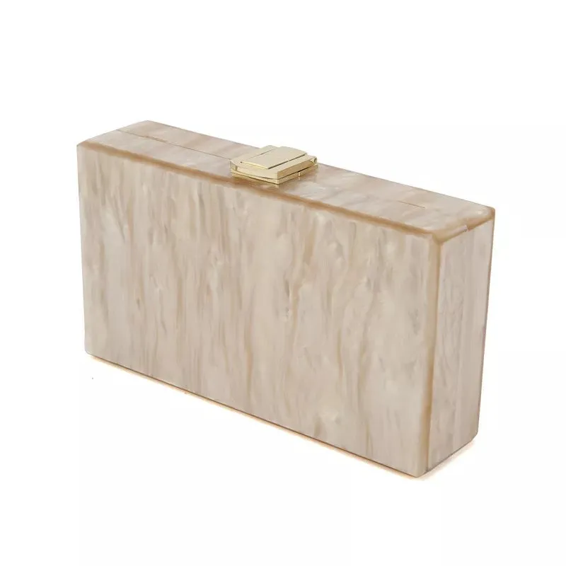 Champagne Marble Clutch