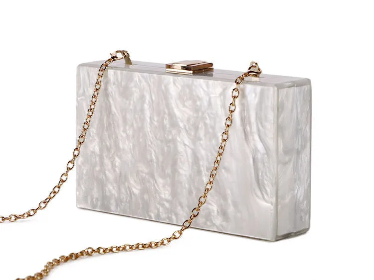 Champagne Marble Clutch