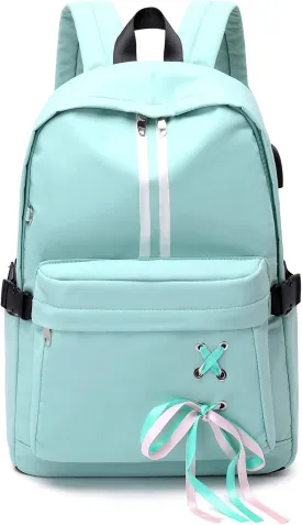 Classic Backpack for Women Stylish School Backpack for Teen Girl Light Blue