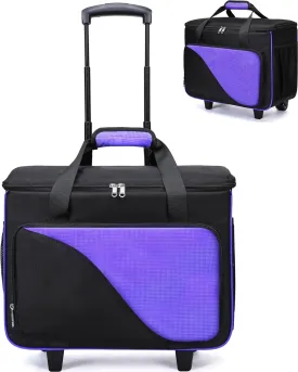 Convertible Bowling Bag with Wheels - Roller Bag for 1 or 2 Balls - EVA Foam Ball Cup - Rolling Tote for Bowling Accessories - Gifts for Youth & Adults