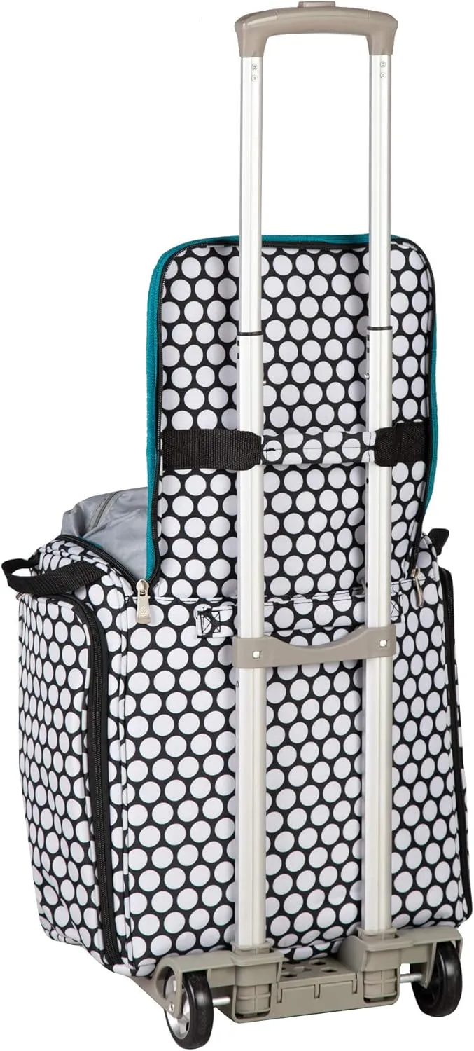 Crafters Tote Bag Organizer, Storage Bag for Craft Supply, and Scrapbooking Carrier w/Handle and Wheels